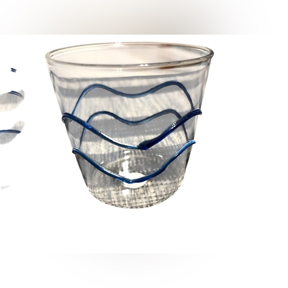 Mariposa Applique Blue Double Old-Fashioned Cocktail Glasses Set Of 2 - Picture 4 of 10